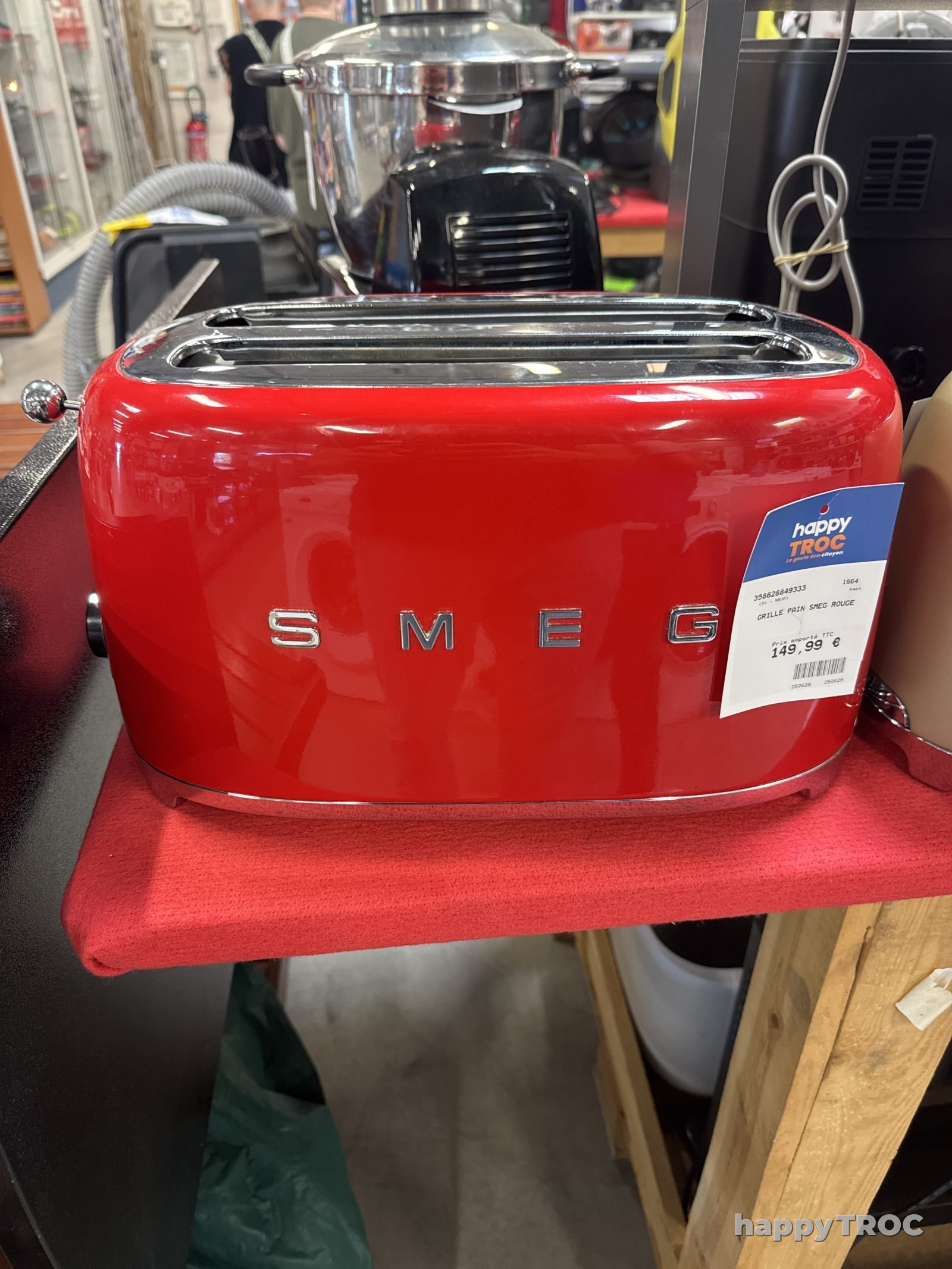 Grille pain smeg rouge