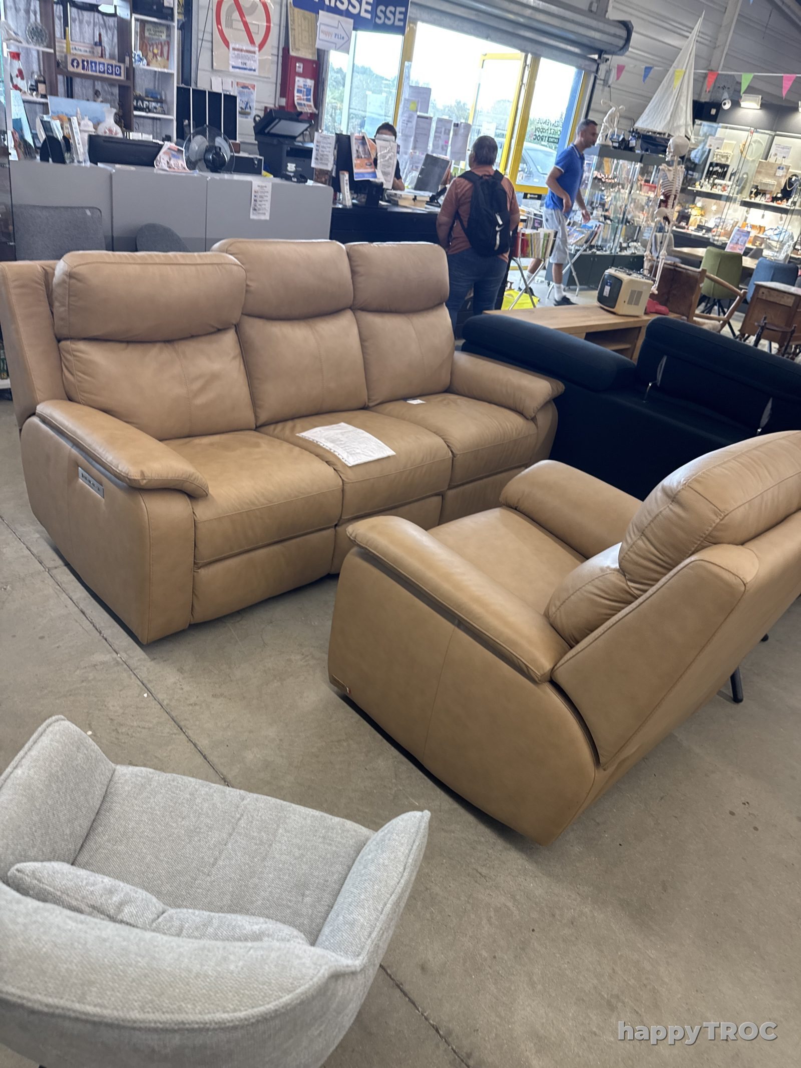 Canape relax poltrone sofa chargeur induction 6 moteurs tiroirs lun nn