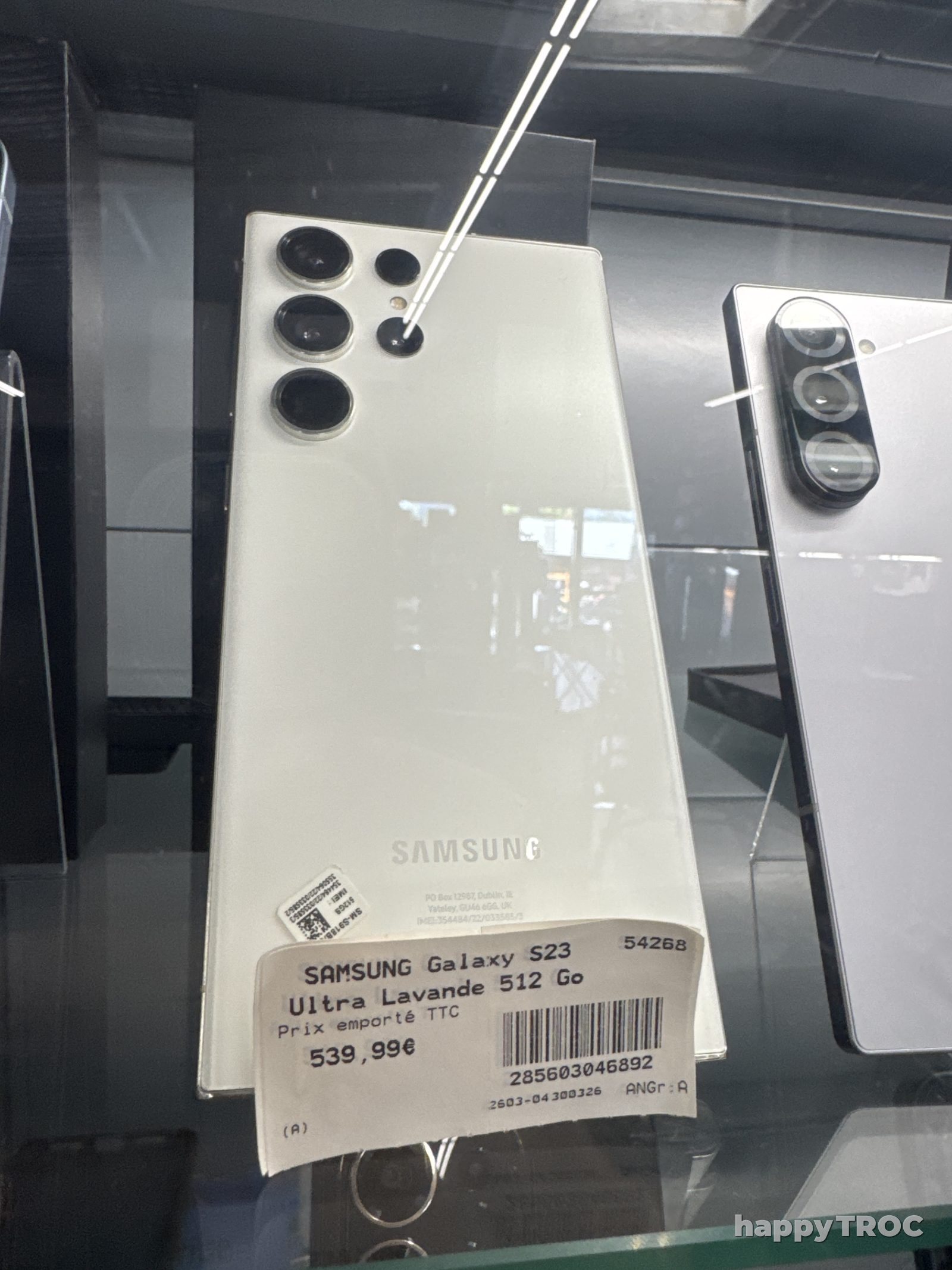 Téléphone Samsung Galaxy S23 Ultra lavande 512 go