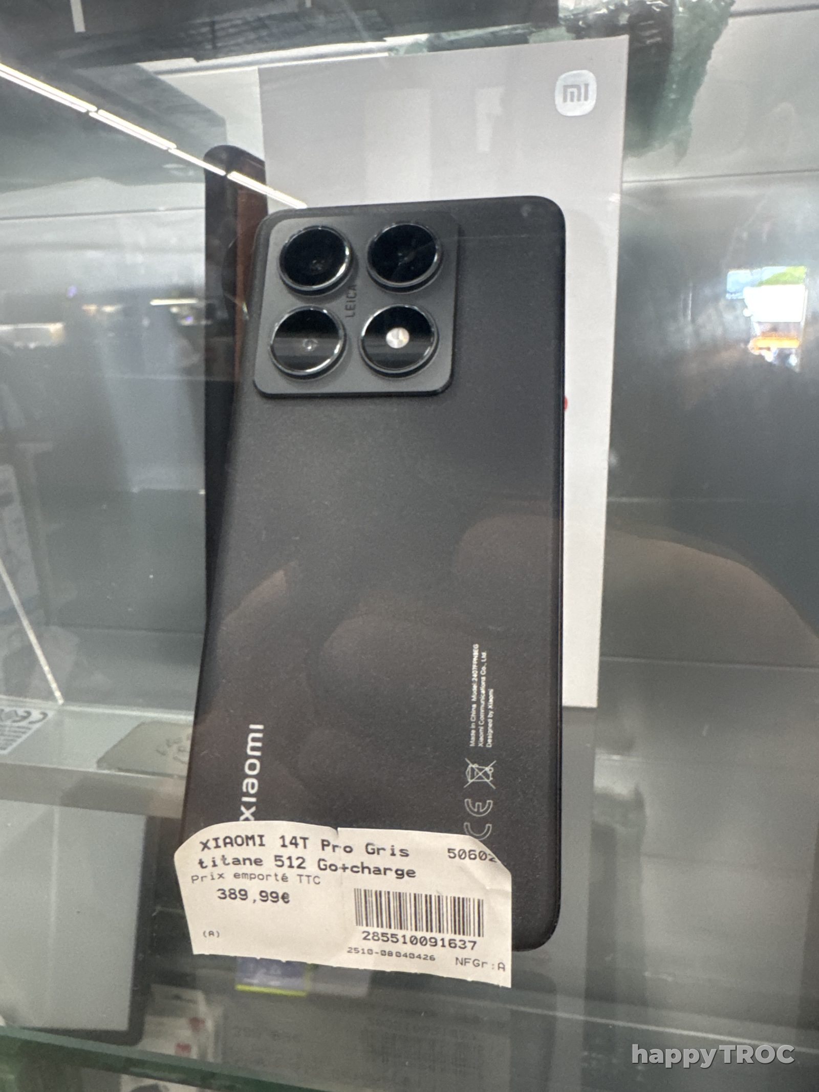 Téléphone Xiami 14T Pro gris titane 512 Go + charge coque et boîte