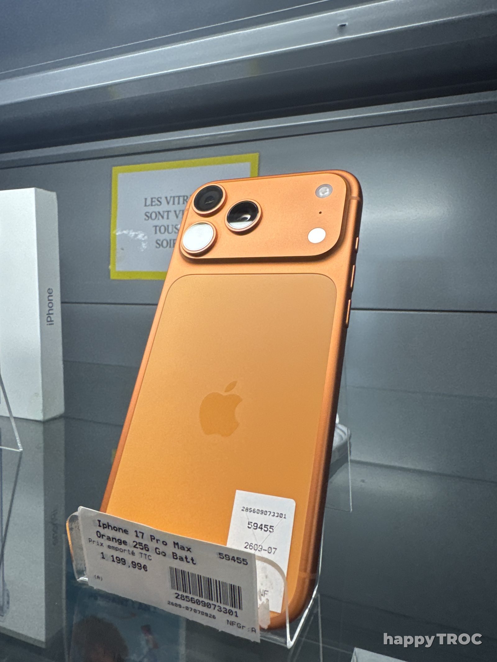 Téléphone Apple IPhone 17 Pro Max Orange 256 Go Batt 100%