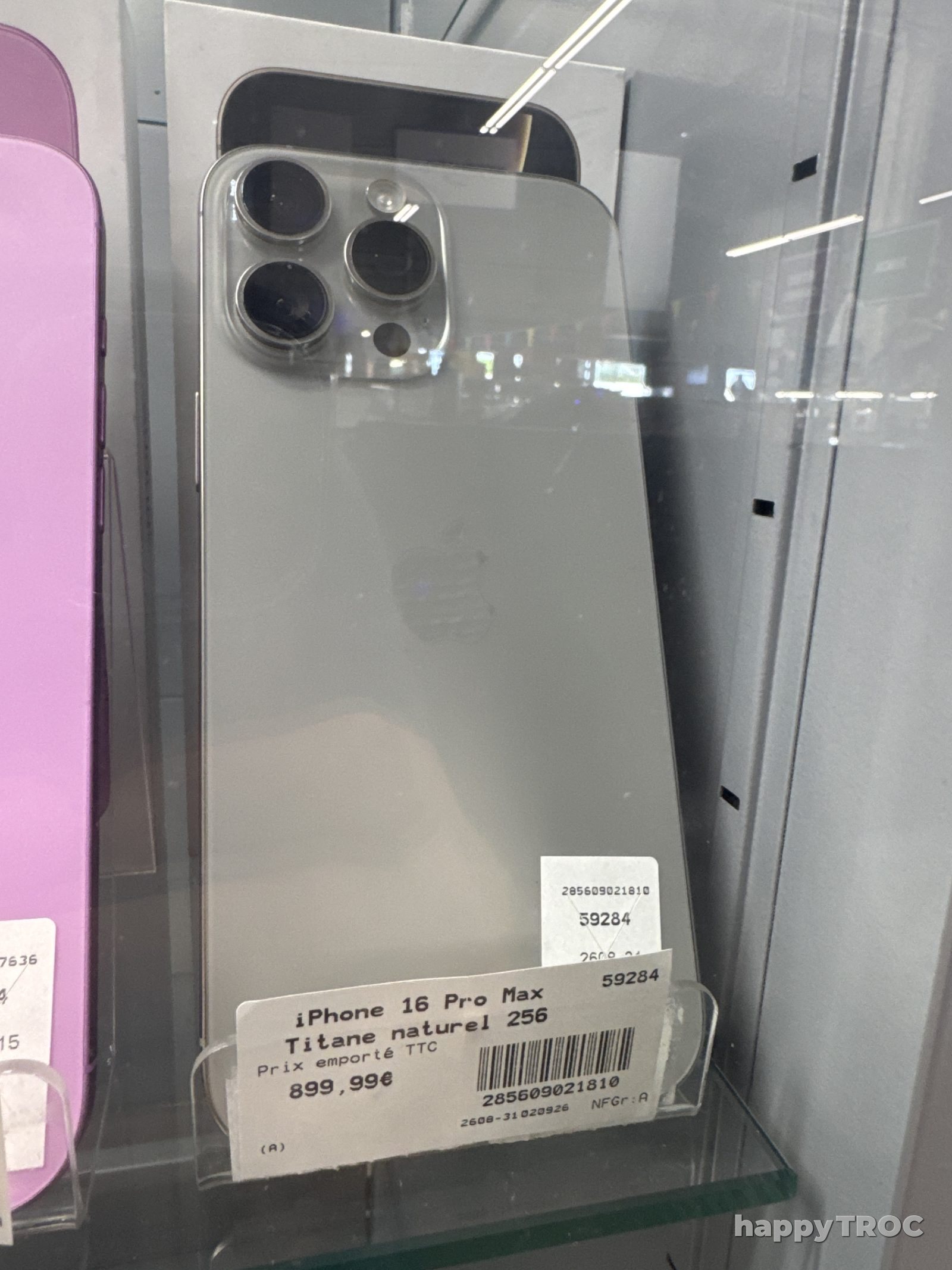 Téléphone Apple Iphone 16 Pro Max titane naturel 256