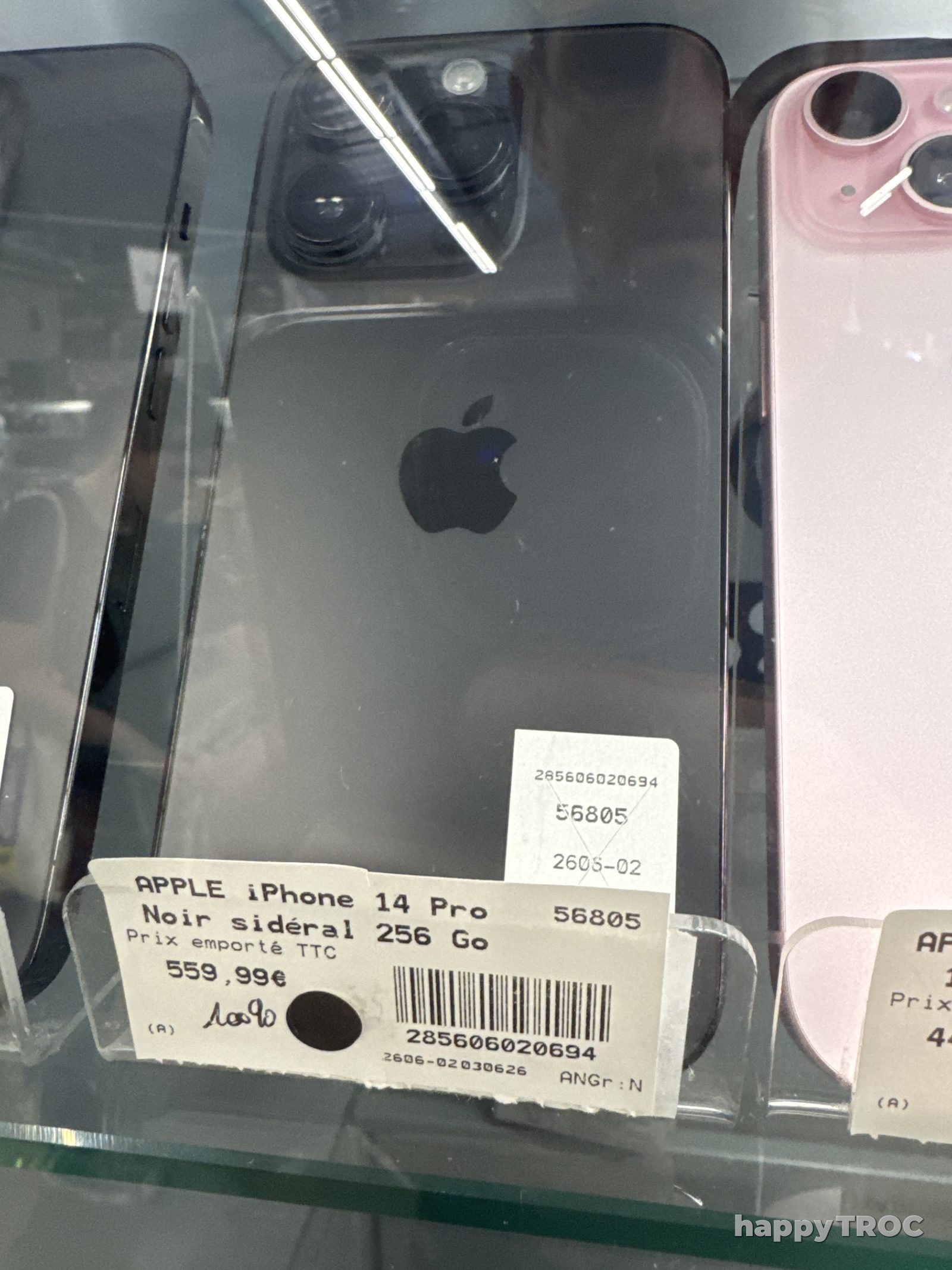 Téléphone Apple IPhone 14 Pro Noir sidéral 256 Go