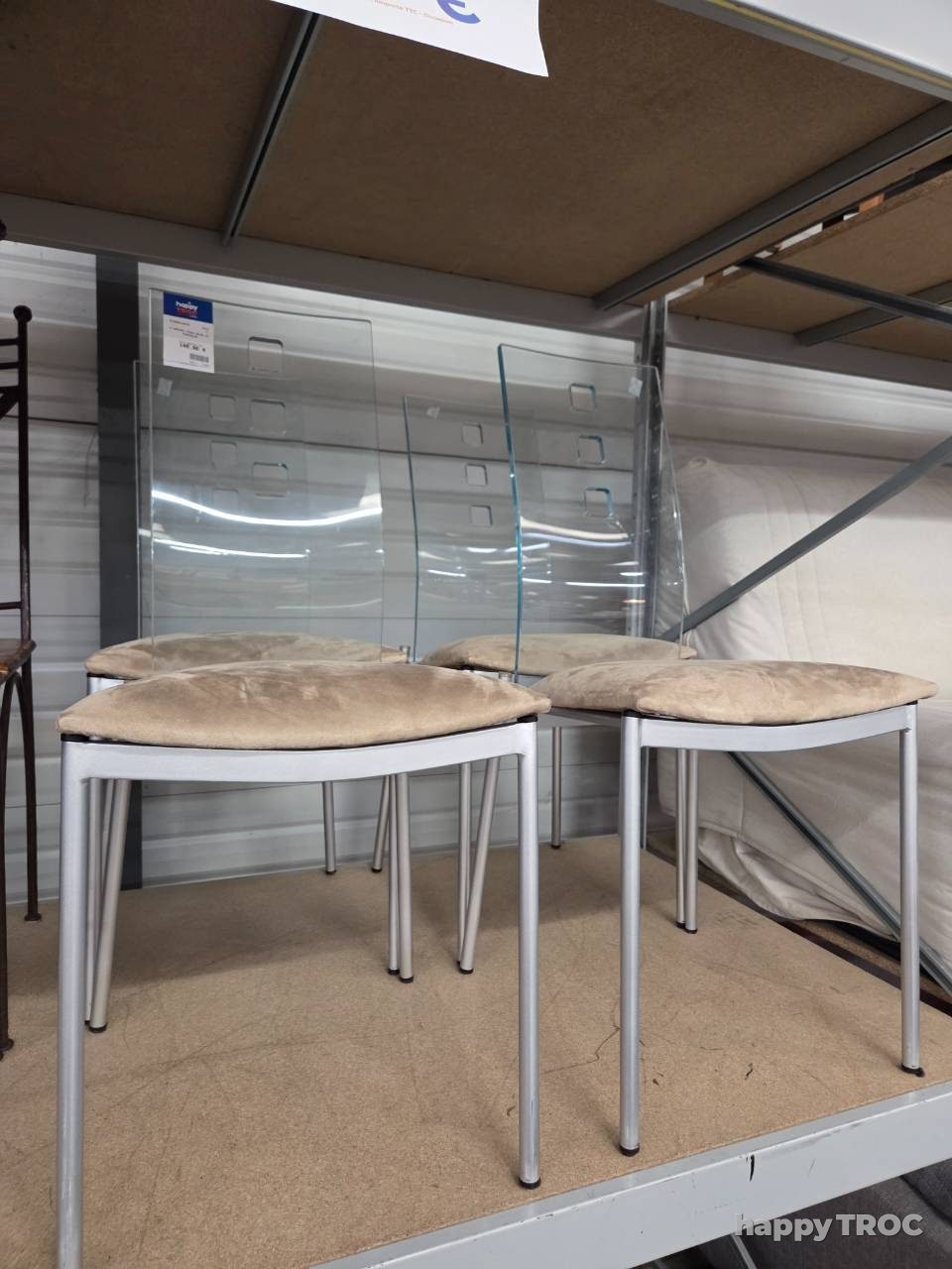 Chaise tissu metal