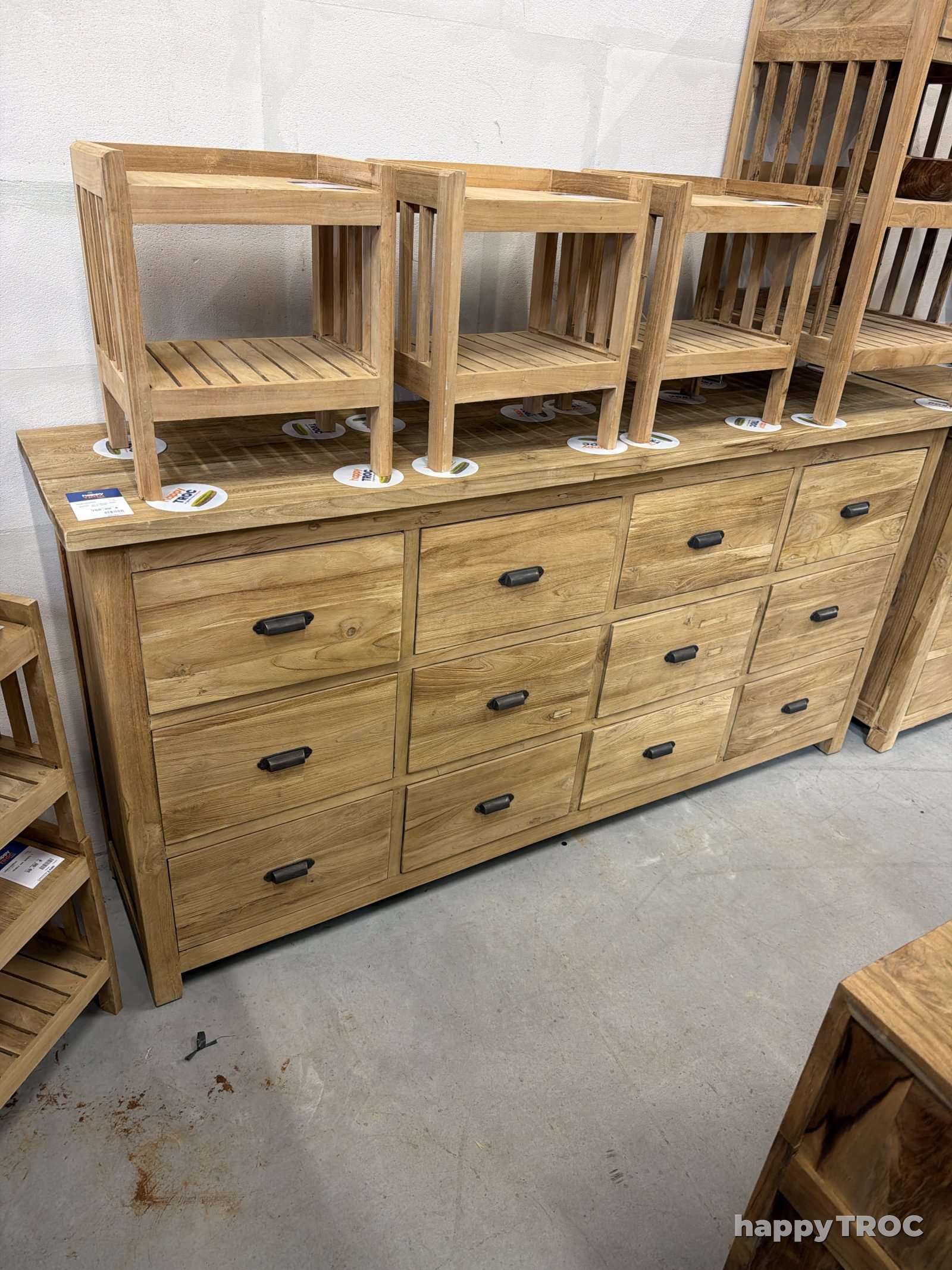 Buffet 12 tiroirs muo3 bois teck