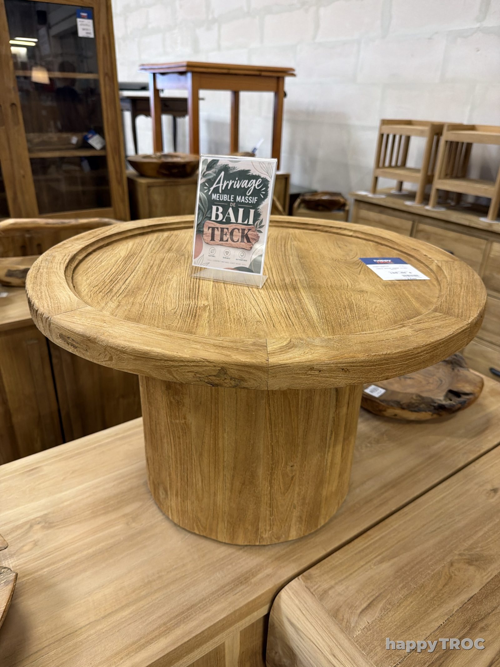 table basse ronde cyj03 en bois