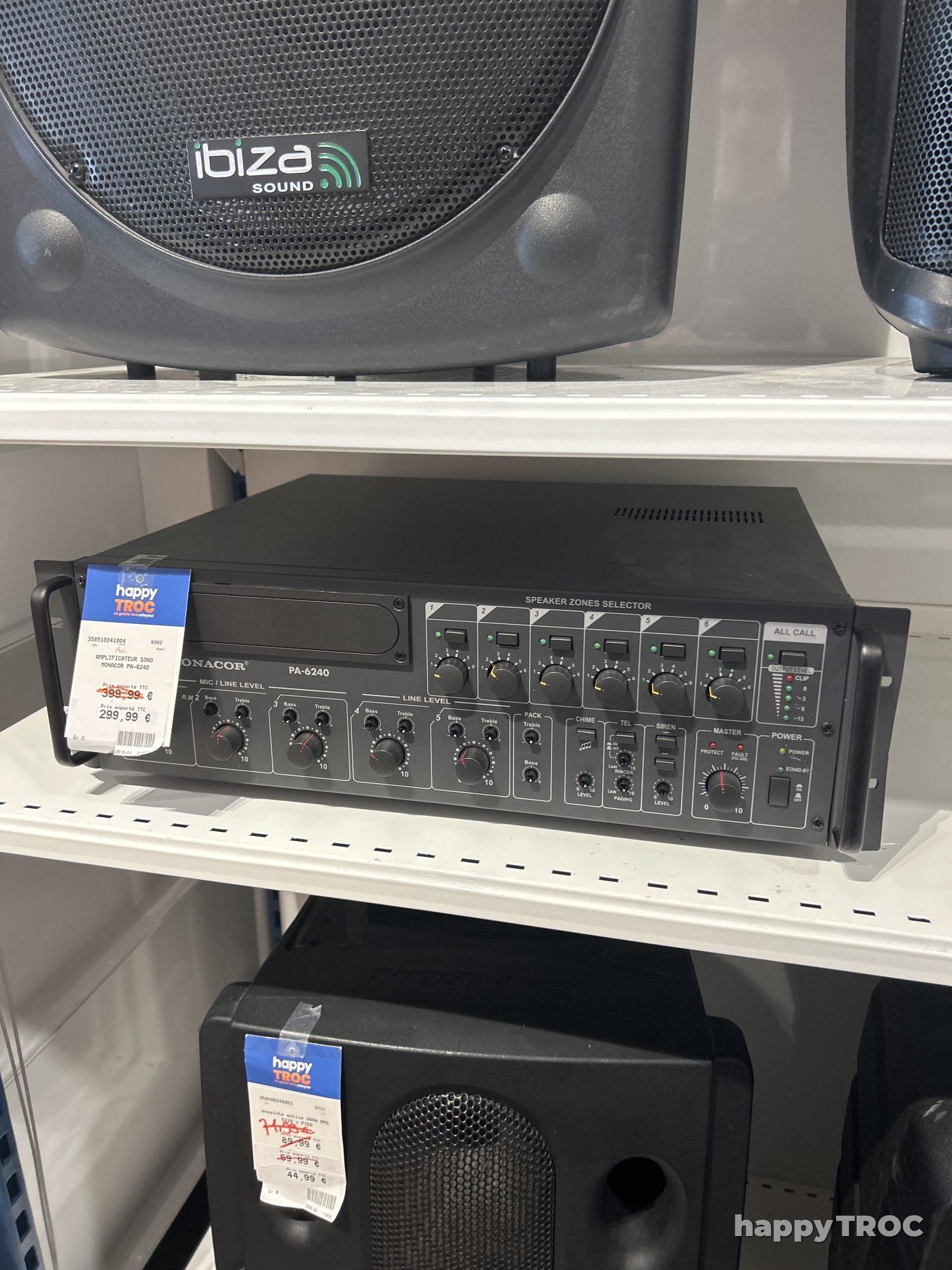 Amplificateur sono monacor pa-6240