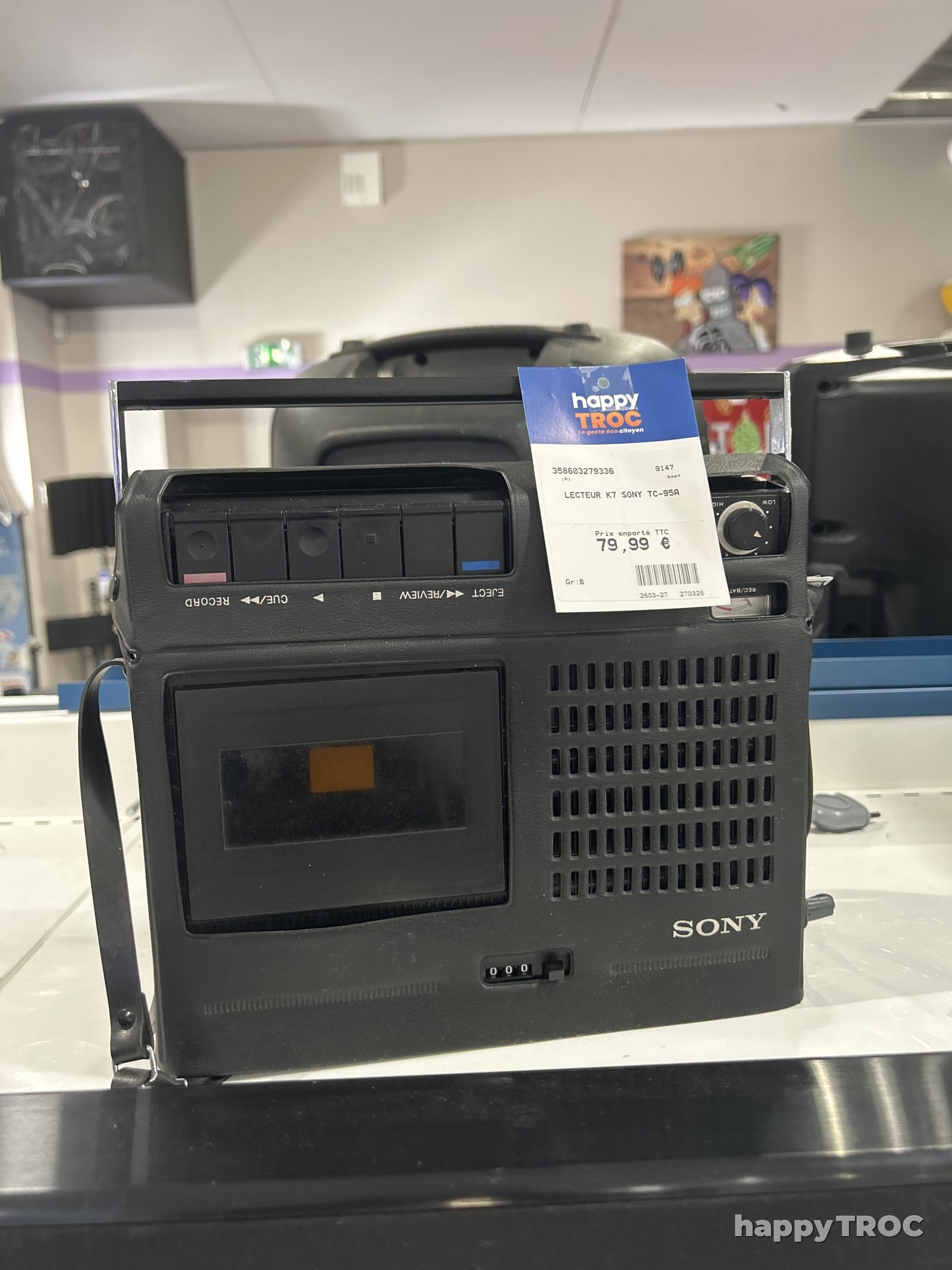 Lecteur k7 sony tc-95a