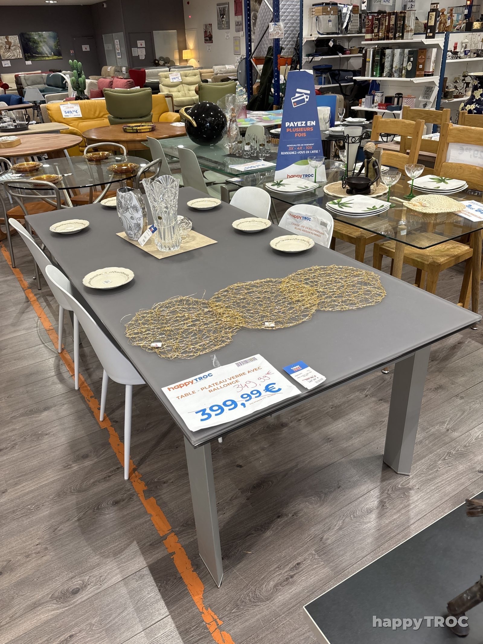 Table Plateau Verre Avec Rallonge
