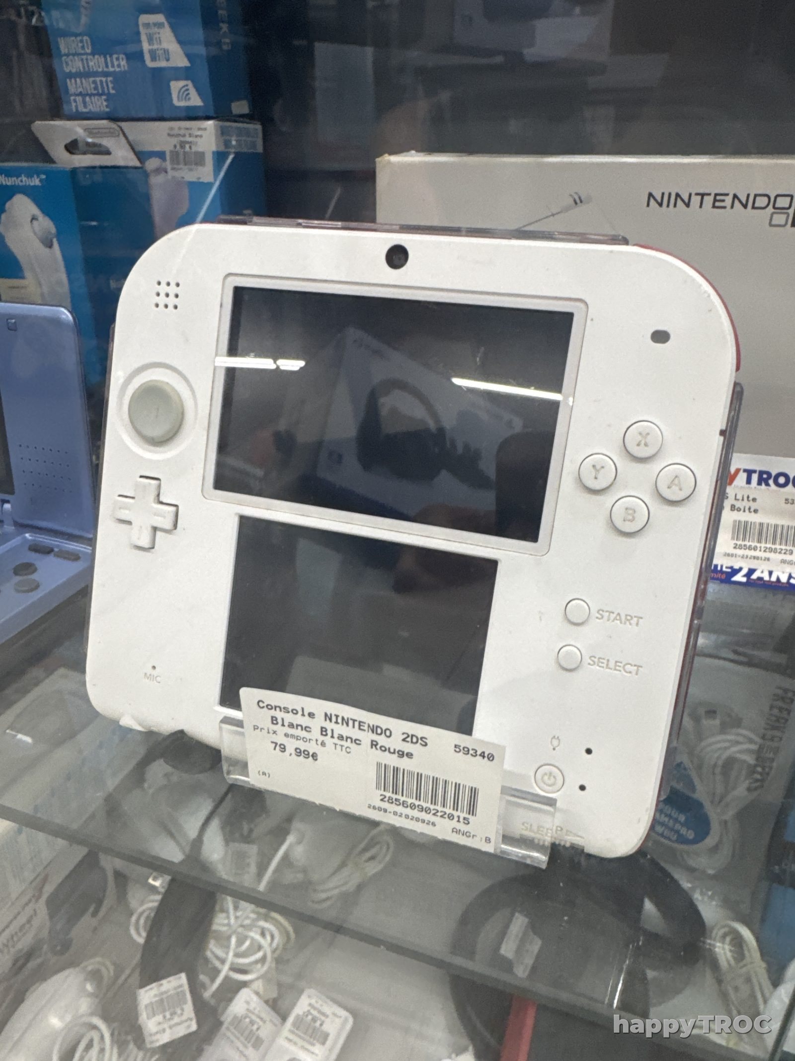 Console Nintendo, deux DS blanc, rouge