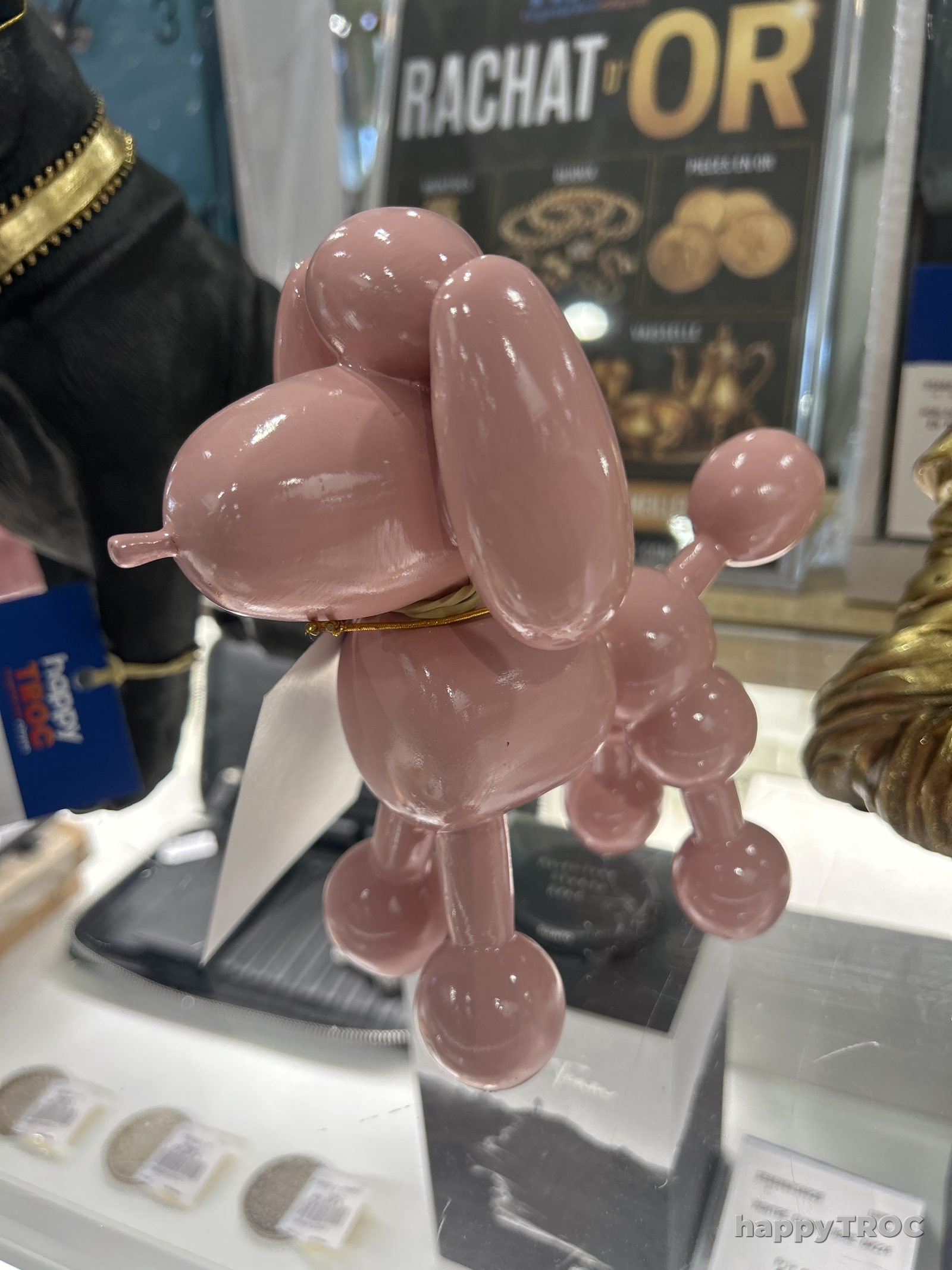 Caniche décoratif en Ballon Rose