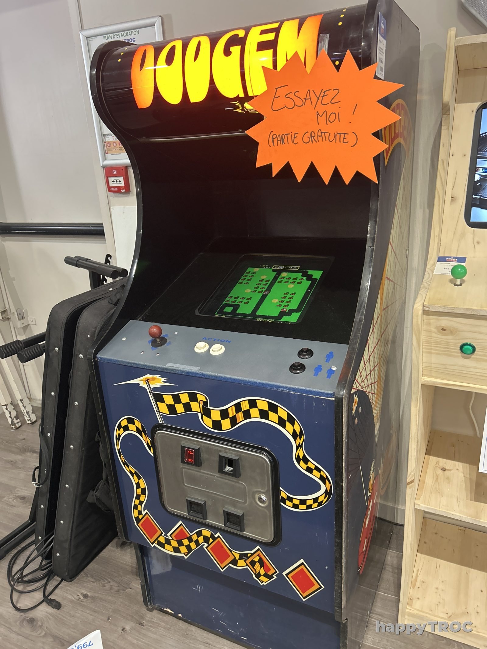 borne d 'arcade authentique vintage 60´ jeux écran lcd