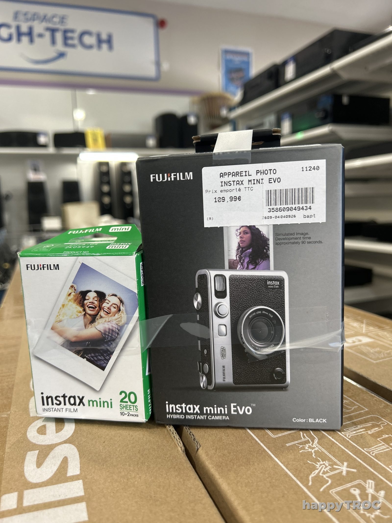 Appareil photo instax mini evo + 2 boites de pellicules