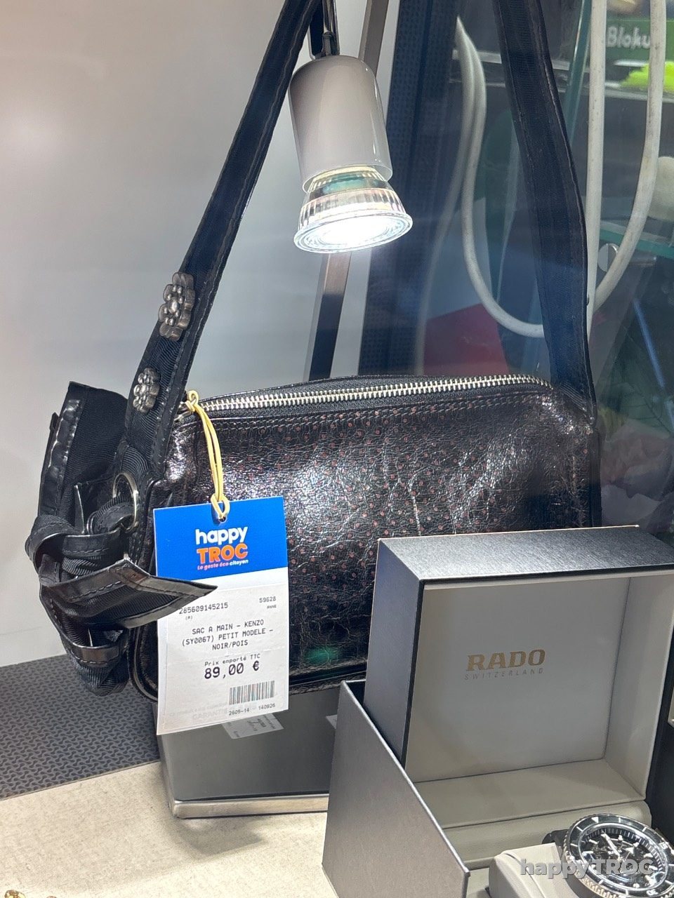 Sac a main - kenzo sy0067 petit modele - noir pois