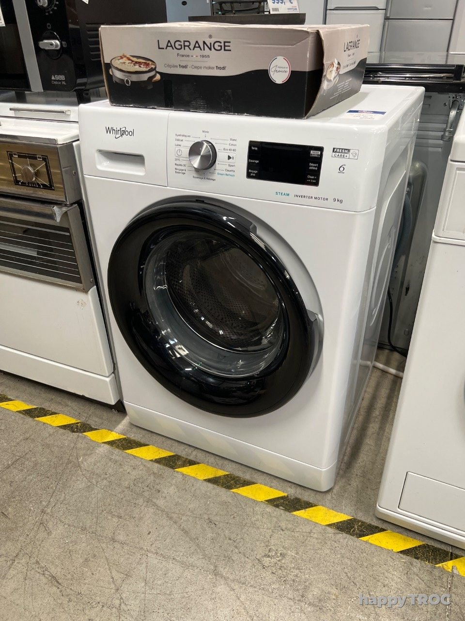 lave linge whirlpool 9 e kg inverter steam récente