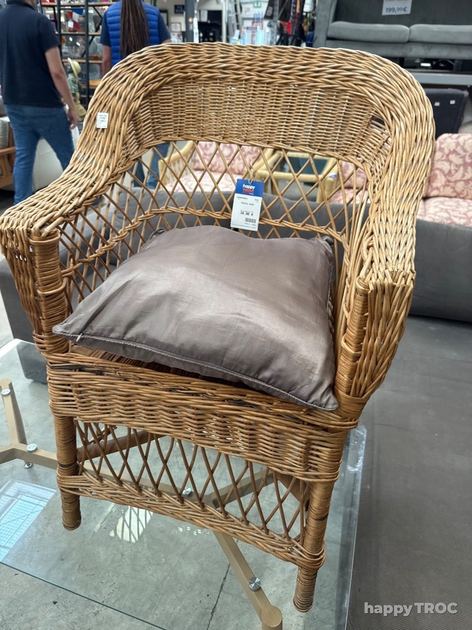 Fauteuil en osier
