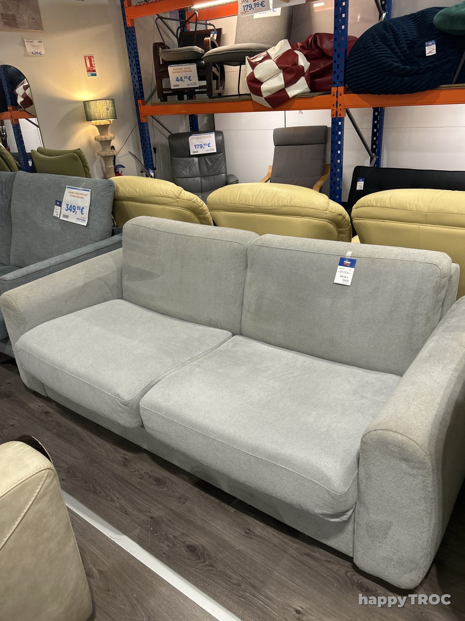 Canape convertible rapido gris sans matelas