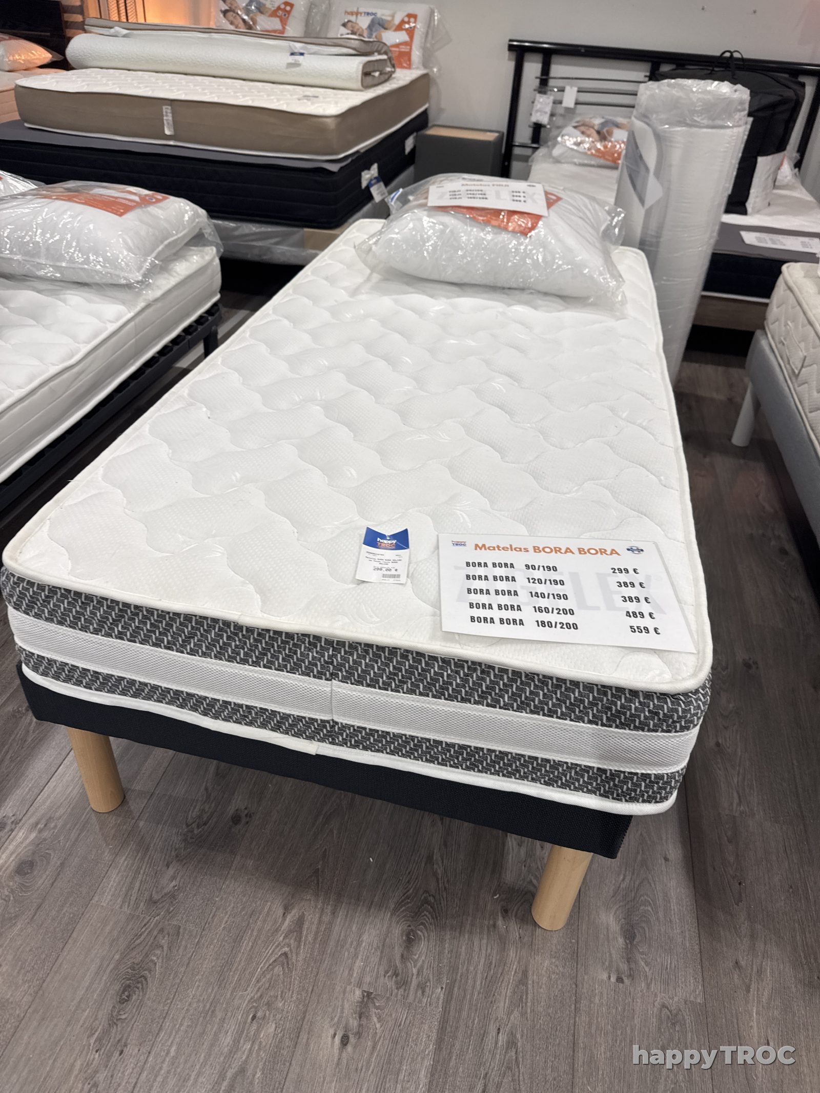 Matelas mémoire de forme + mousse HR35 Bora Bora