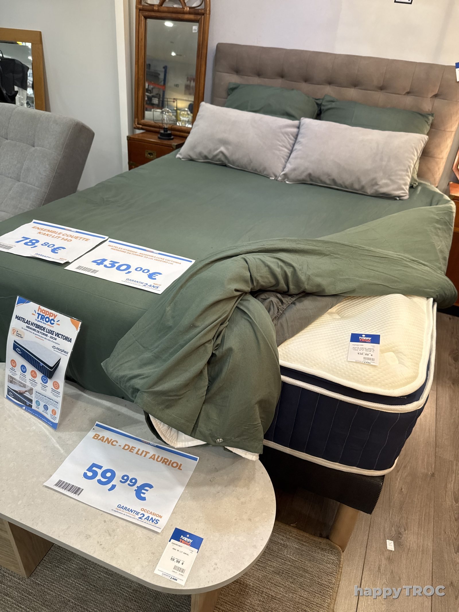 Matelas hybride morphea luxe victoria memoire de forme 30 cm 140x190 cm