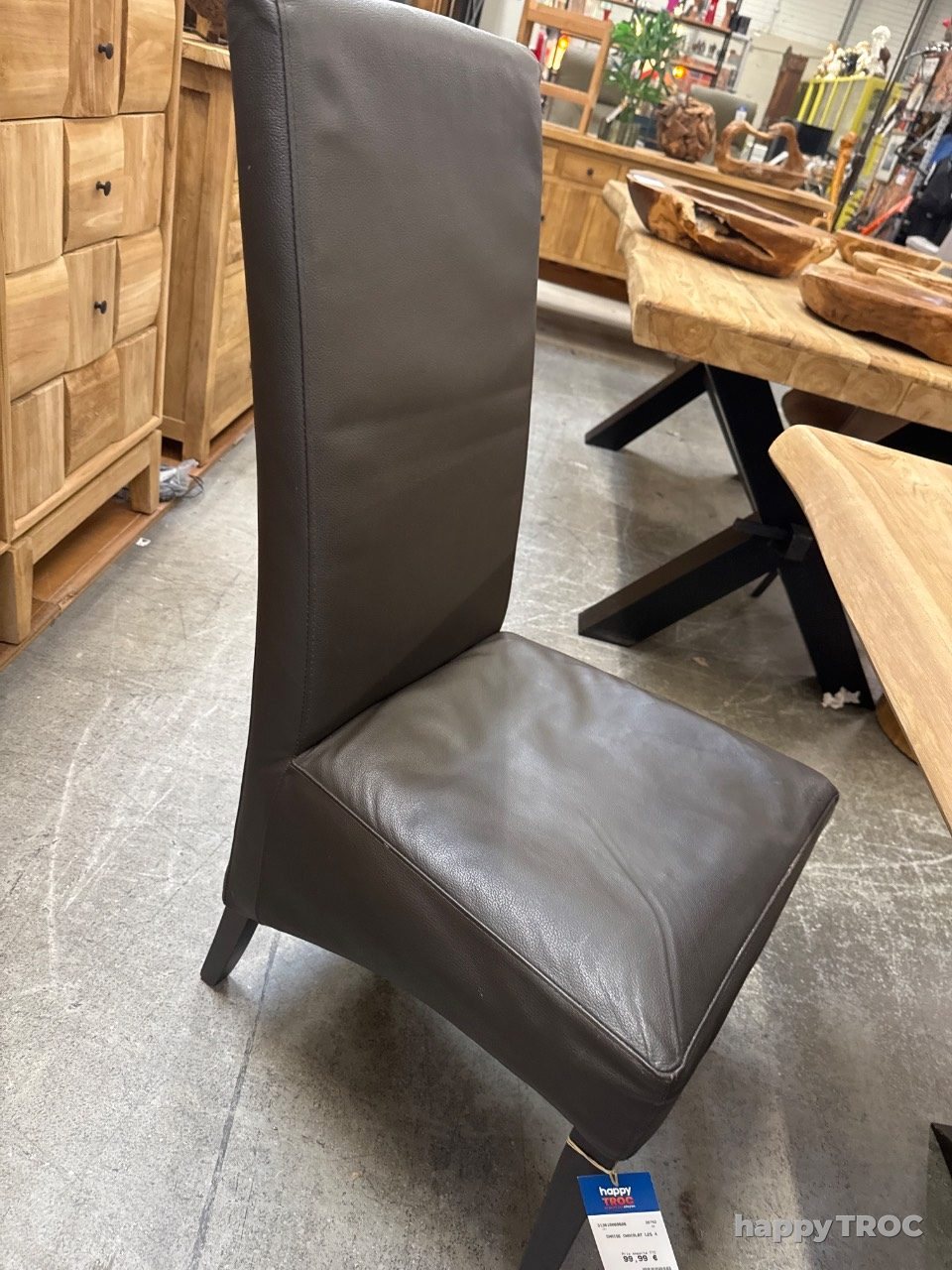 Chaise lot de 4 chocolat
