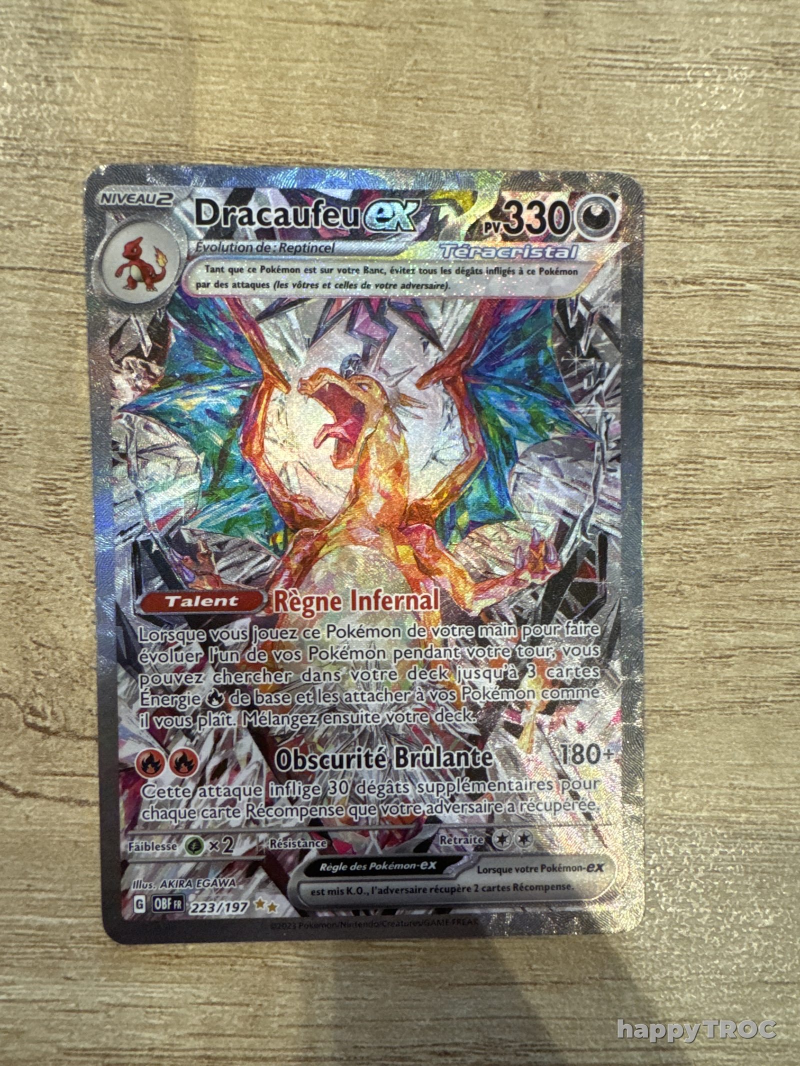 Carte pokemon dracaufeu ex