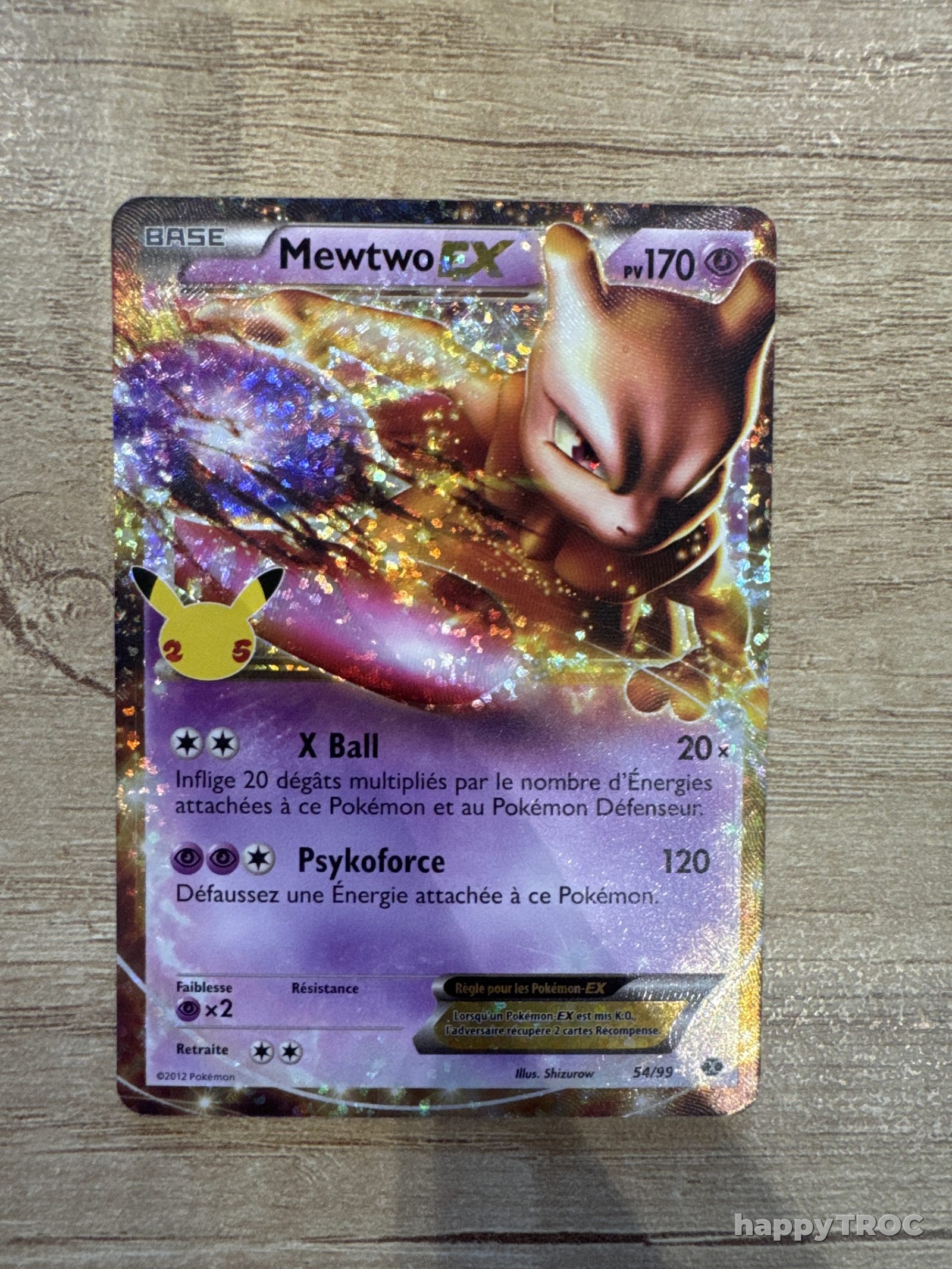 Carte pokemon mewtwo ex