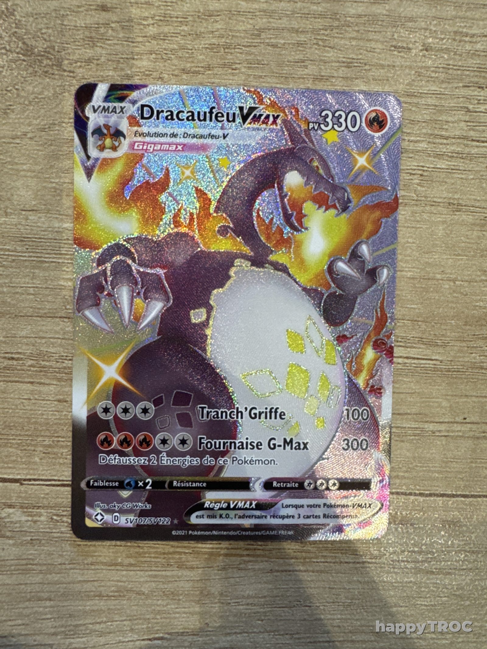Carte Pokémon dracaufeu vmax