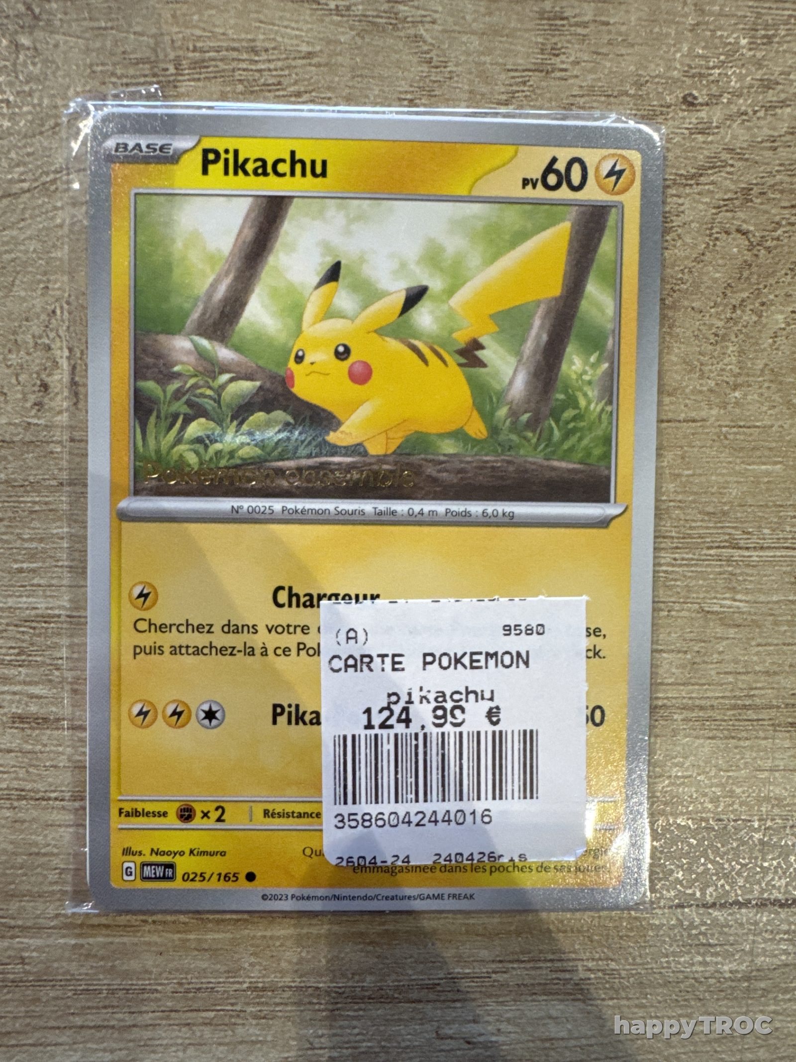 Carte Pokémon pikachu