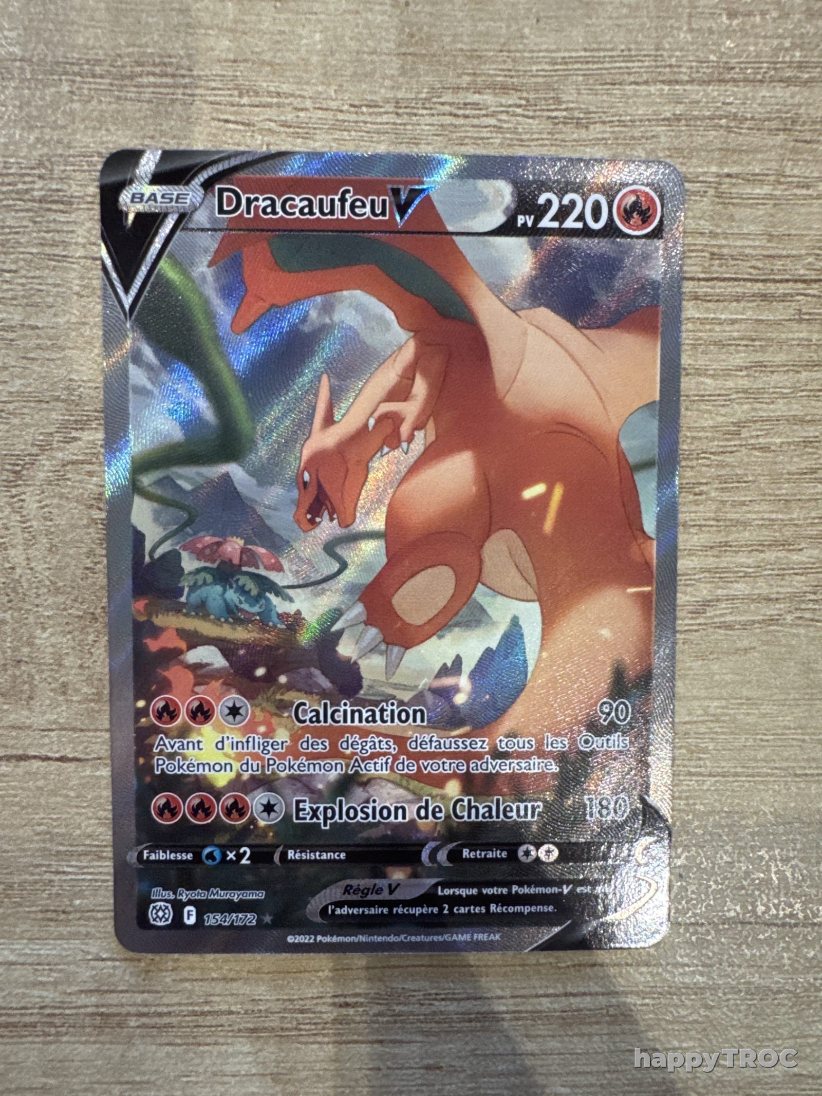 Carte Pokémon dracaufeu v