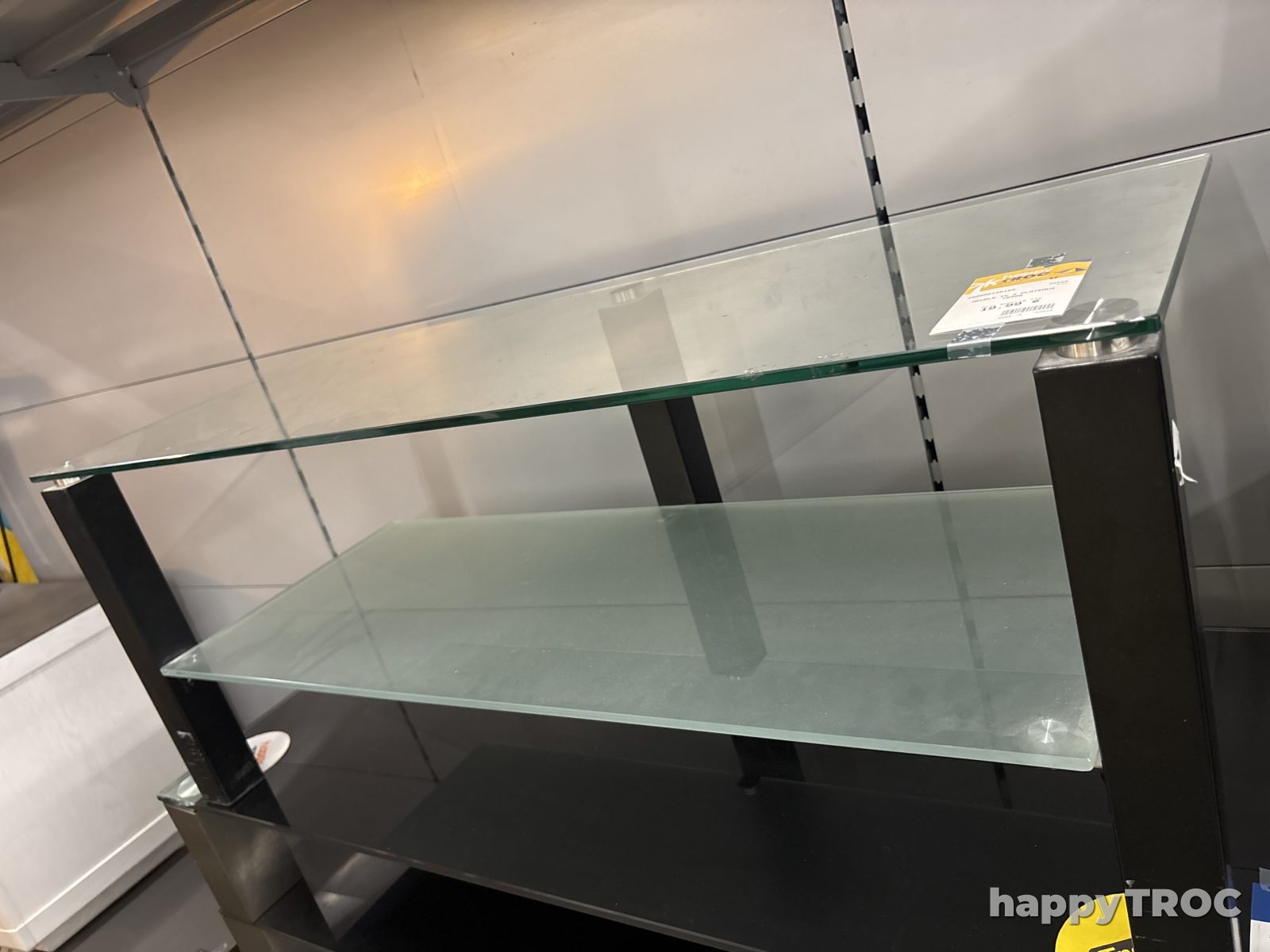 Meuble tv 2 plateaux verre