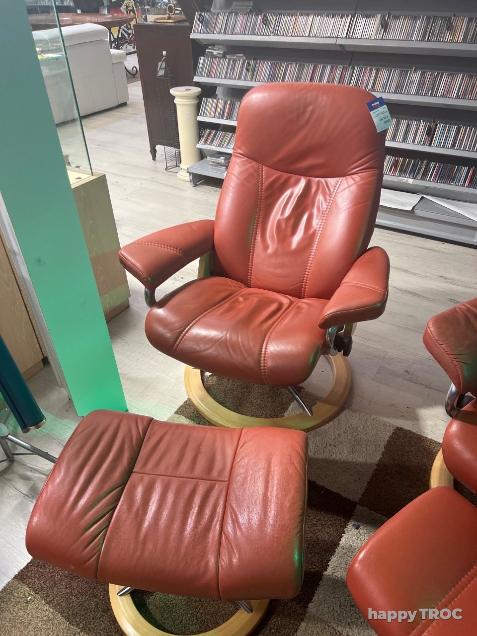 Fauteuil relax + pouf