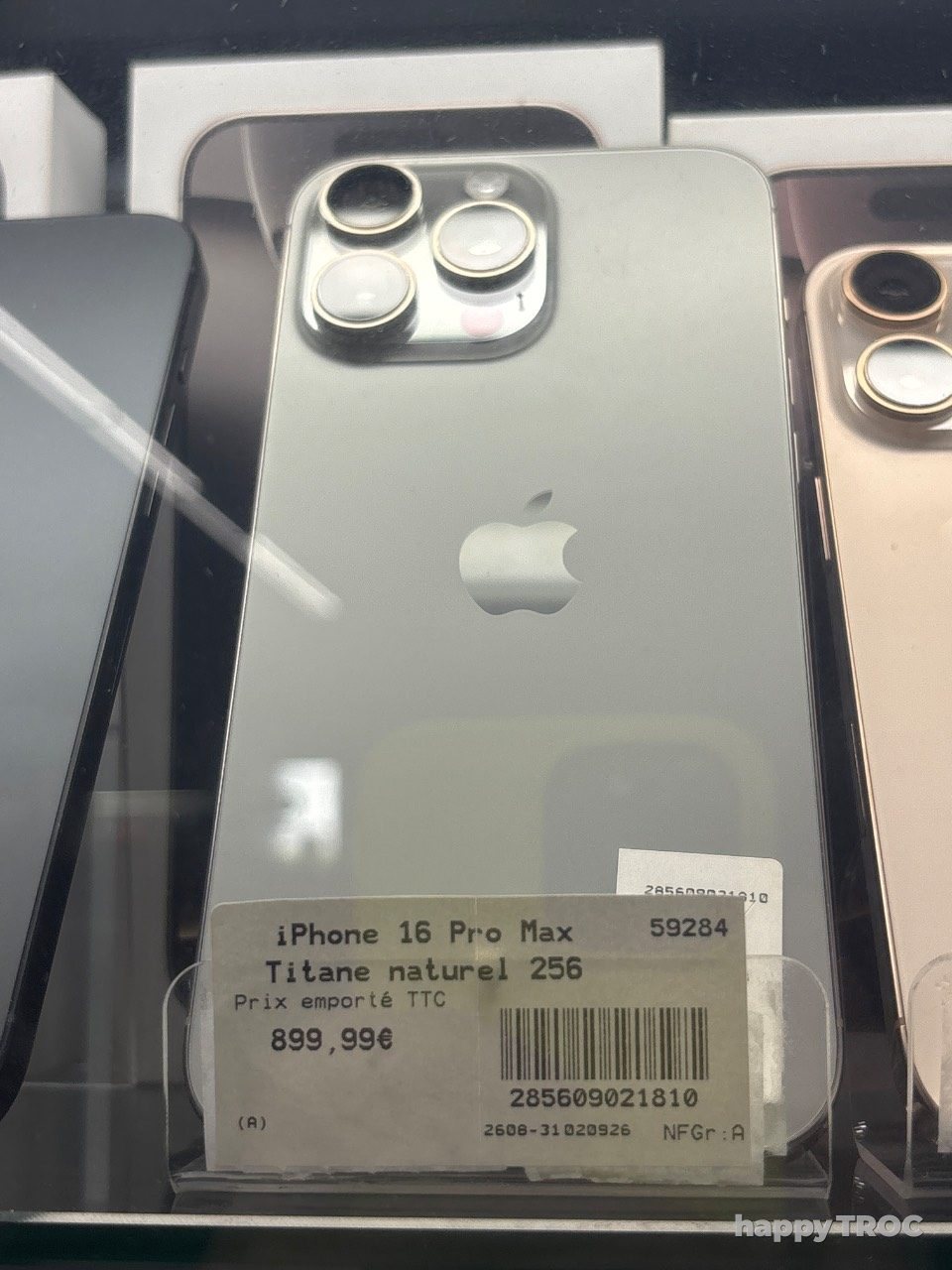 iPhone 16 Pro Max Titane naturel 256 Go 91% Batt