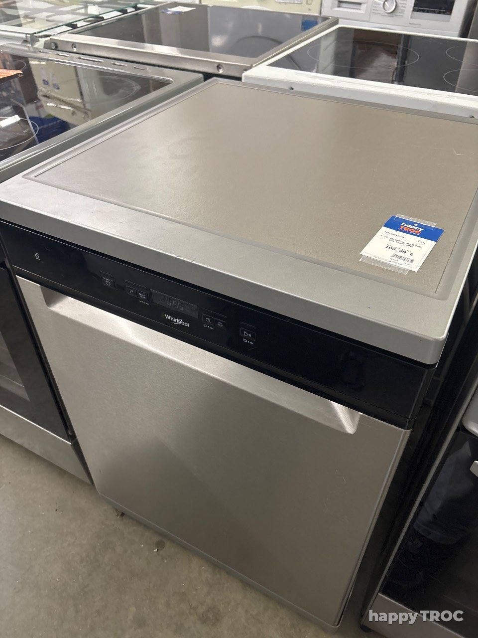 Lave vaisselle whirlpool 6th sense gris