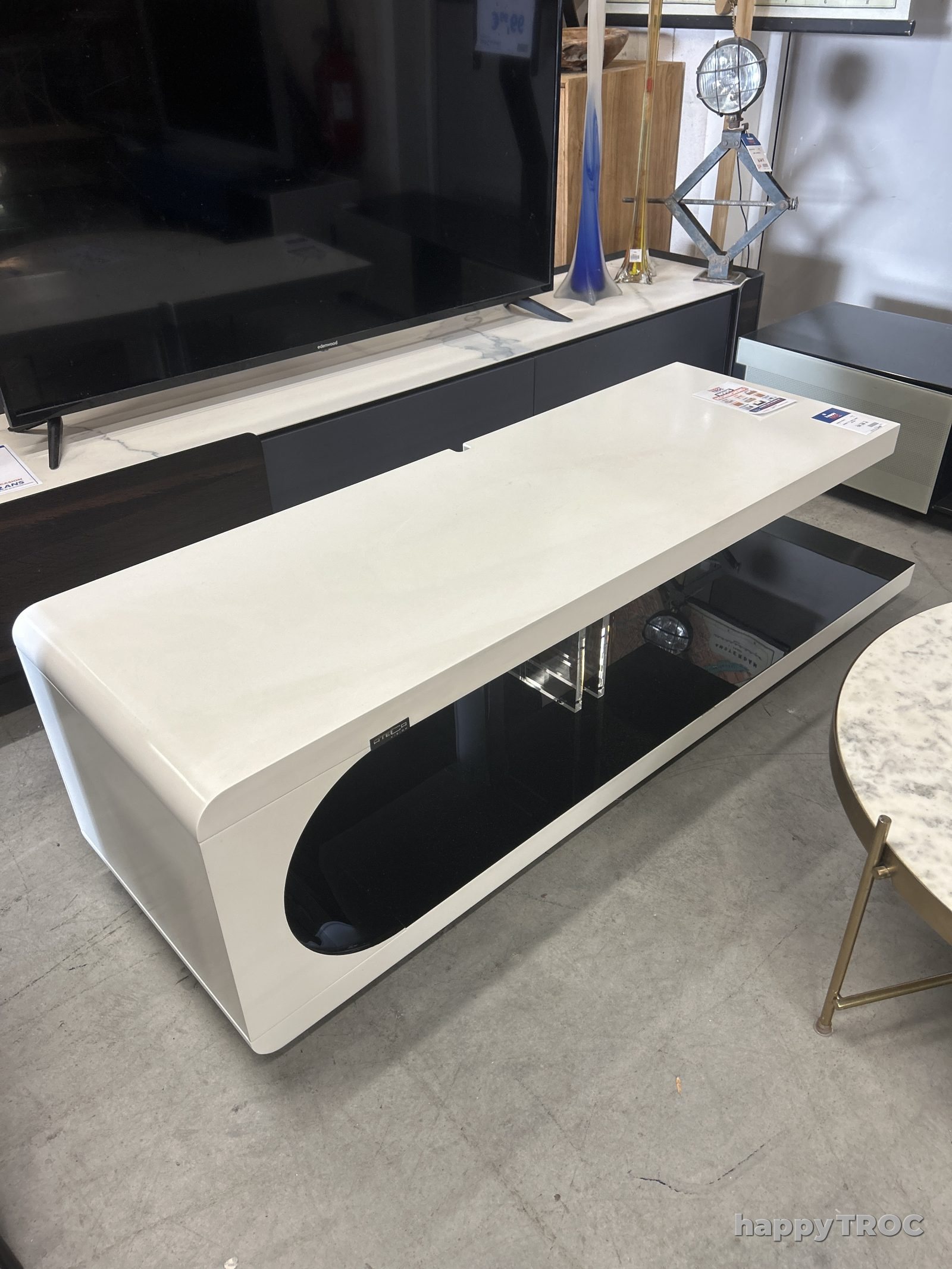 Meuble tv laque blanc design