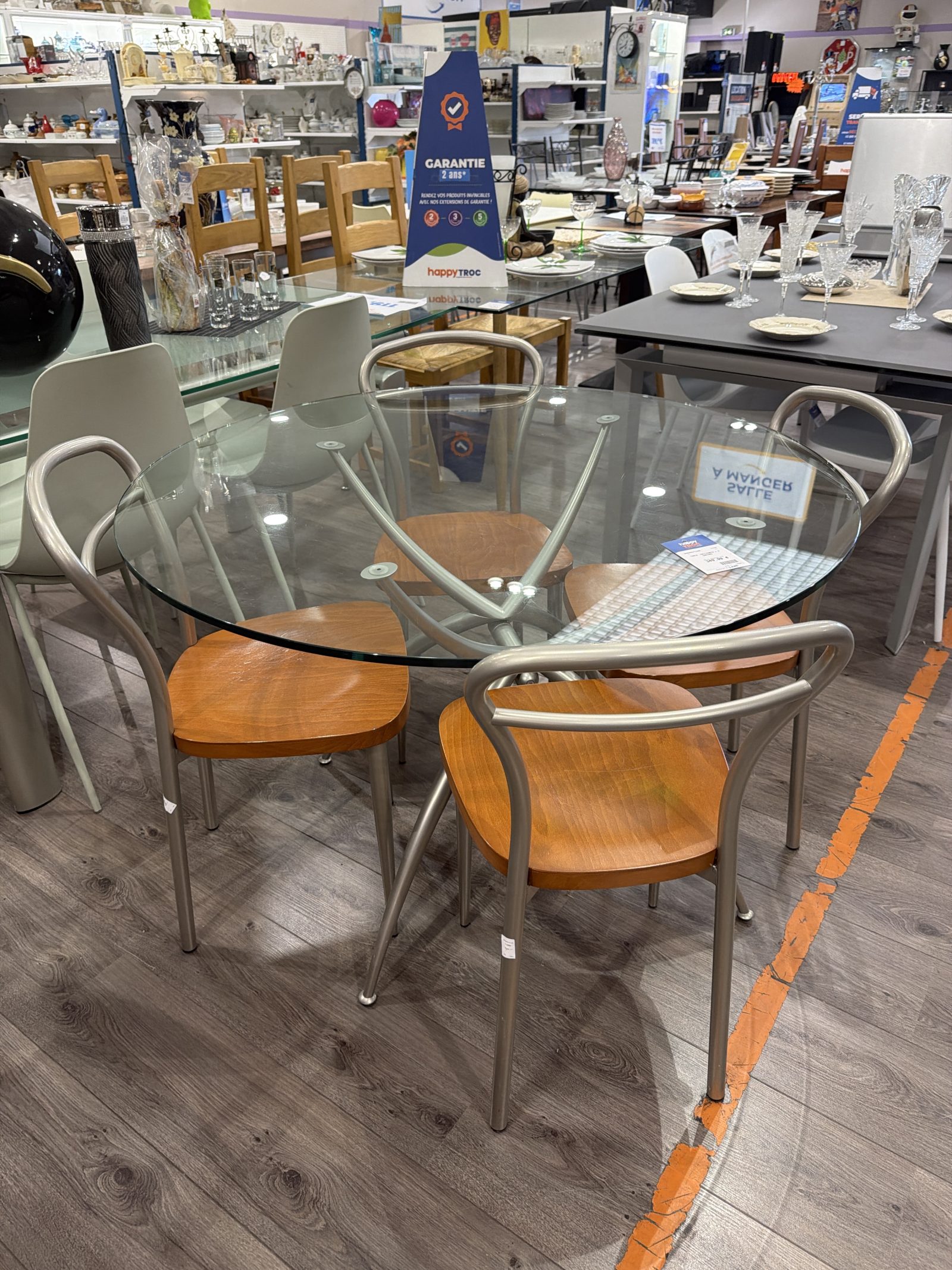Table Calligaris + 4 Chaises Vintage